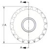 Brewer Machine And Gear Idler Sprocket, Double, 100, Needle Bearing, 11 Teeth, 1-1/2" Bore D100B11F